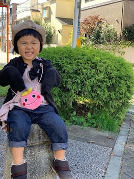 「おんなのこコーデ」｜「アイテム（ハンチング/ベレー帽）」を使った、niconontaさん（キッズ・100cm）の秋コーディネート