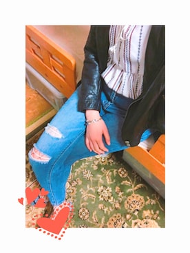「アイテム（バングル/リストバンド）」を使った、LCJSさん（レディース・170cm・20代）の春コーディネート