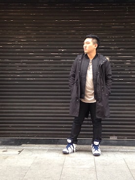 「HVC」｜「アイテム（モッズコート）」を使った、GRAND GLOBAL吉祥寺店さん（メンズ・173cm）の冬コーディネート