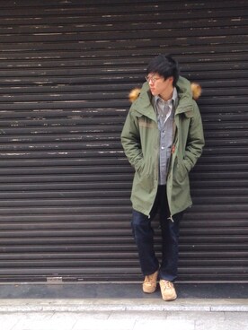 「HVC（エイチブイシー）のアイテム（ジャケット/アウター）」を使った、GRAND GLOBAL吉祥寺店さん（メンズ・176cm）の冬コーディネート