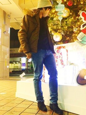 「HVC（エイチブイシー）のアイテム（ジャケット/アウター）」を使った、GRAND GLOBAL吉祥寺店さん（メンズ・173cm）の秋コーディネート