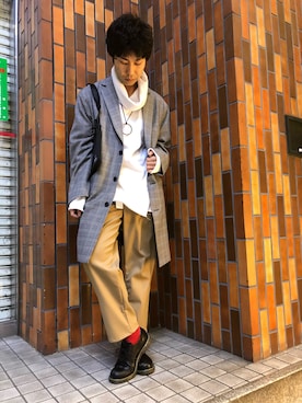 「GGD（ジージーディー）のアイテム（ジャケット/アウター）」を使った、GRAND GLOBAL吉祥寺店さん（メンズ・174cm）の冬コーディネート