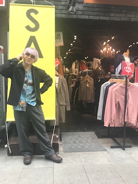 「GGD（ジージーディー）のアイテム（ジャケット/アウター）」を使った、GRAND GLOBAL吉祥寺店さん（メンズ・165cm）の秋コーディネート