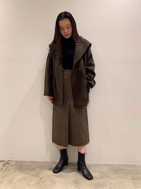 Sayaka Toujouさん(レディース・159cm)の冬コーディネート