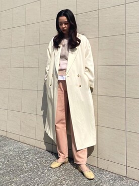 「BEAUTY&YOUTH UNITED ARROWS（ビューティーアンドユースユナイテッドアローズ）の【別注】＜ROSE HEARTMAN＞フォトプリントショートスリーブTシャツ（Tシャツ/カットソー、その他）」を使った、Sayaka Toujouさん（レディース・160cm）の冬コーディネート