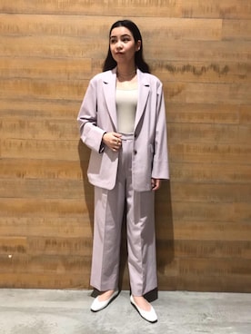 Sayaka Toujouさん（レディース・159cm）の春コーディネート