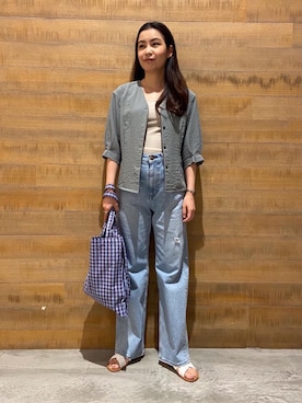 Sayaka Toujouさん（レディース・159cm）の春コーディネート