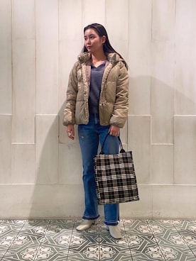 Sayaka Toujouさん（レディース・159cm）の冬コーディネート