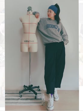 「CONVERSE TOKYO（コンバーストウキョウ）のアイテム（その他シューズ）」を使った、Kerryluさん（レディース・167cm）の冬コーディネート