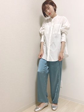「notch.」｜「アイテム（バレエシューズ）」を使った、ぽちまるさん（レディース・168cm）の夏コーディネート