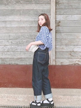 「RAWROW（ロウロウ）のアイテム」を使った、ChiChiさん（レディース・149cm）の夏コーディネート