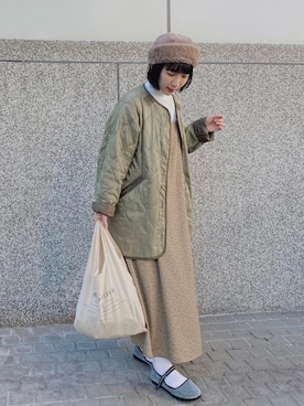「アイテム（ジャンパースカート）」を使った、ChiChiさん（レディース・149cm）の冬コーディネート