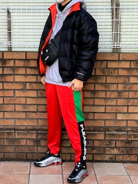 「thisisneverthat（ディスイズネバーザット）のアイテム（ジャケット/アウター）」を使った、touiさん（メンズ・182cm）の冬コーディネート