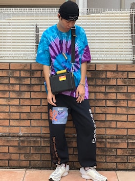 「WARP（ワープ）のアイテム（トップス）」を使った、touiさん（メンズ・182cm）の夏コーディネート