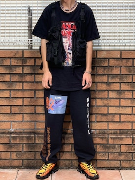 「WARP（ワープ）のアイテム（アクセサリー）」を使った、touiさん（メンズ・182cm）の夏コーディネート