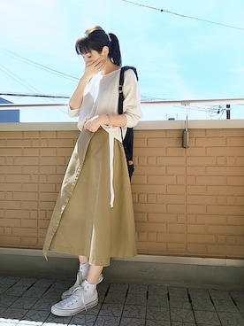 「FREDRIK PACKERS（フレドリックパッカーズ）の【Fredrik Packers】500D Day Pack（バックパック/リュック）」を使った、k(ani)さん（レディース・161cm）の夏コーディネート