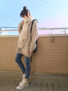 k(ani)さん（レディース・161cm）の冬コーディネート