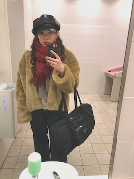 「アイテム（カバーオール）」を使った、みんさん（レディース・161cm・20代）の冬コーディネート