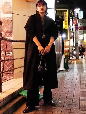 「Pink Flamingo（ピンクフラミンゴ）のアイテム」を使った、美南レイラさん（レディース・165cm）の冬コーディネート