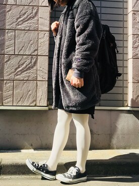 「Champion（チャンピオン）のアイテム（その他アウター）」を使った、つばささん（レディース・158cm）の冬コーディネート