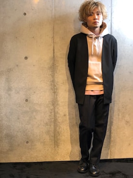 「plusj」｜古川 裕基さん（メンズ・165cm）の冬コーディネート