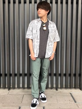 「☆柄シャツ」｜yu_taさん（メンズ・166cm）の夏コーディネート