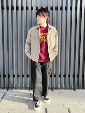 「green label relaxing（グリーンレーベルリラクシング）のアイテム（その他アウター）」を使った、yu_taさん（メンズ・166cm）の秋コーディネート