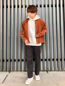 「green label relaxing（グリーンレーベルリラクシング）のアイテム（その他アウター）」を使った、yu_taさん（メンズ・166cm）の秋コーディネート