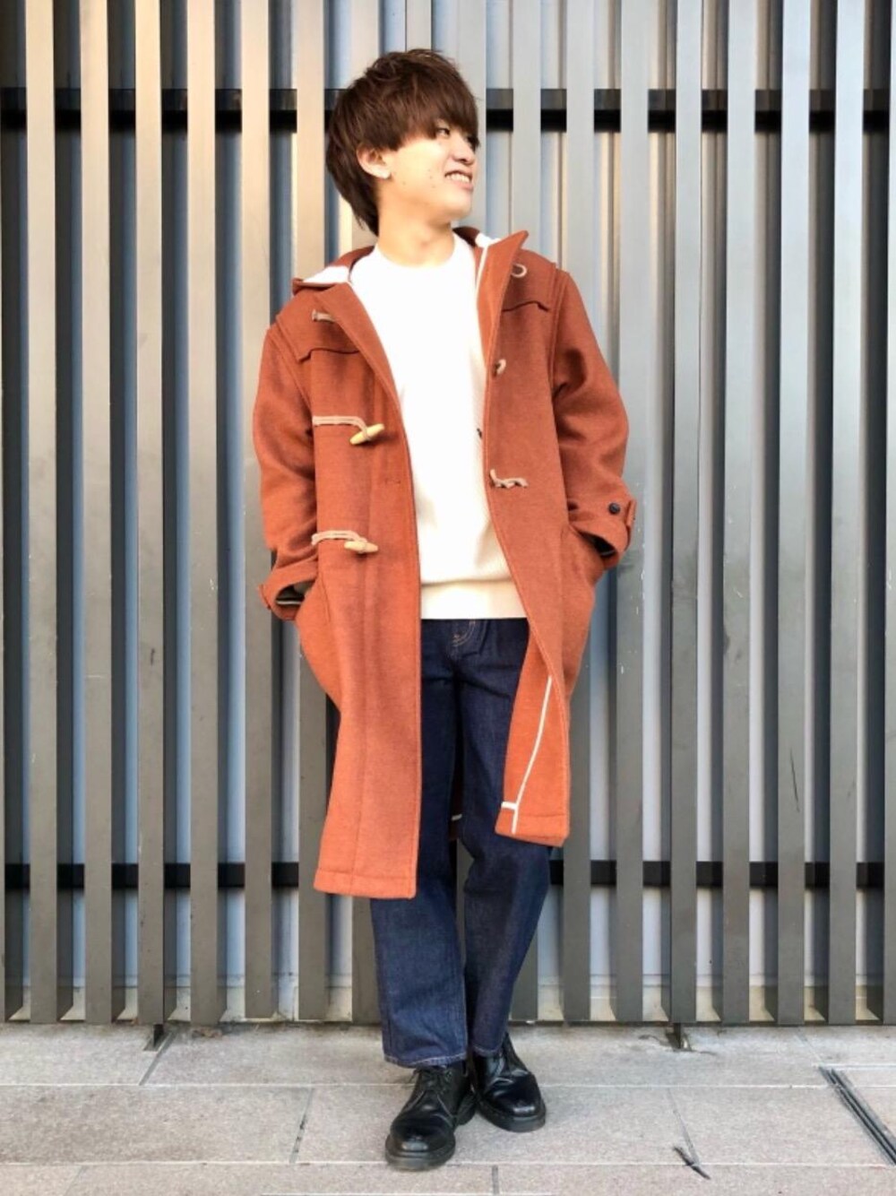 green label relaxingのダッフルコート（オレンジ系）を使った人気