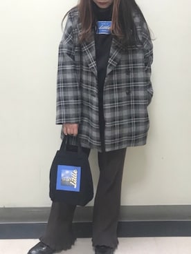 「AMERICAN HOLIC」｜RiSaさん（レディース・153cm）の冬コーディネート