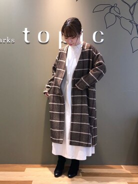 「ELENCARE DUE（エレンカーレデュエ）のアイテム（その他アウター）」を使った、t s u z u r uさん（レディース・160cm）の秋コーディネート