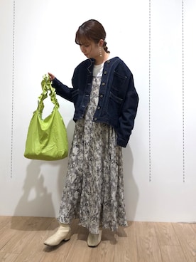 「Green　Parks（グリーンパークス）のアイテム（ノーカラージャケット）」を使った、t s u z u r uさん（レディース・160cm）の春コーディネート