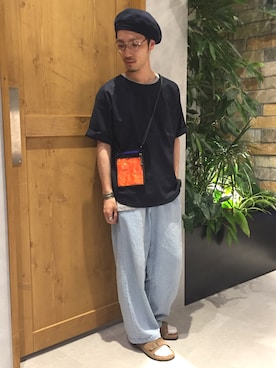 「RAGEBLUE（レイジブルー）のアイテム（ハンチング/ベレー帽）」を使った、Yusukeさん（メンズ・173cm）の春コーディネート