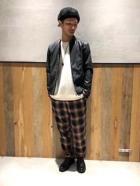 「RAGEBLUE（レイジブルー）のアイテム（ライダースジャケット）」を使った、Yusukeさん（メンズ・173cm）の秋コーディネート