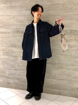 「RAGEBLUE（レイジブルー）のアイテム（その他シューズ）」を使った、Yusukeさん（メンズ・173cm）の秋コーディネート