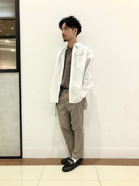 「RAGEBLUE（レイジブルー）のアイテム（ローファー）」を使った、Yusukeさん（メンズ・173cm）の春コーディネート