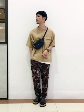 「RAGEBLUE（レイジブルー）のアイテム（ボディバッグ/ウエストポーチ）」を使った、Yusukeさん（メンズ・173cm）の夏コーディネート