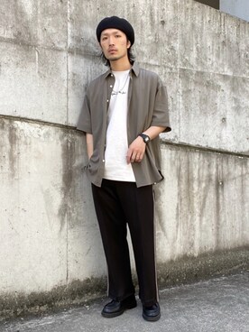 RAGEBLUE ゆめタウン佐賀｜Yusuke使用「RAGEBLUE（【NORAHI】コラボプリントTシャツ/936758）」的時尚穿搭