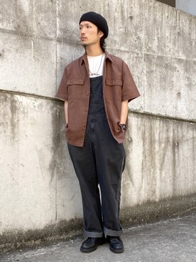 「RAGEBLUE（レイジブルー）のアイテム（オールインワン・サロペット）」を使った、Yusukeさん（メンズ・173cm）の春コーディネート