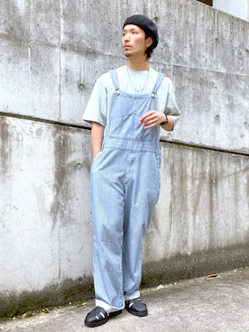 「RAGEBLUE（レイジブルー）のアイテム（オールインワン・サロペット）」を使った、Yusukeさん（メンズ・173cm）の春コーディネート