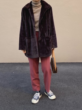 「agnes b.（アニエスベー）のアイテム（その他アウター）」を使った、yattiiさん（レディース・164cm）の冬コーディネート
