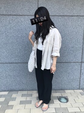 「A part by（アパートバイ）のアイテム（その他アウター）」を使った、YuMEさん（レディース・153cm）の夏コーディネート