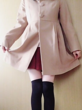 「shallishのアイテム（ジャケット/アウター、ベージュ系）」を使った、新藤さん（レディース・168cm）の春コーディネート