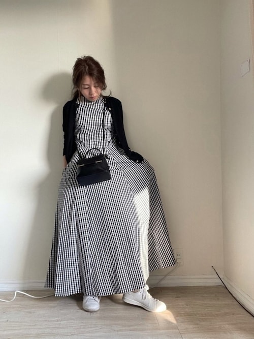 美品 MADISONBLUE ギンガムチェック ワンピース フレア ロング S 000000000978_8dCUGpl.jpg