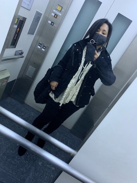 「osharewalker（オシャレウォーカー）のアイテム（ブーティ）」を使った、ぴろさん（レディース・154cm）の冬コーディネート