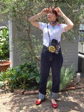 「ジーンズ」｜GURUさん（レディース・157cm）の夏コーディネート