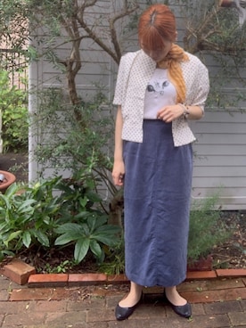 「 Tシャツ」｜GURUさん（レディース・157cm）の夏コーディネート