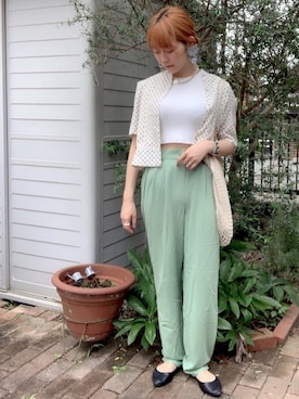 「VINVERT（バンベール）のアイテム」を使った、GURUさん（レディース・158cm）の夏コーディネート