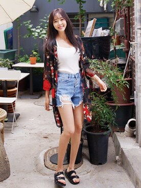 「fd style（エフディ スタイル）のアイテム（パンツ）」を使った、envylookさん（レディース・165cm）の春コーディネート