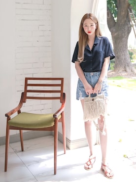 「fd style（エフディ スタイル）のアイテム（パンツ）」を使った、envylookさん（レディース・165cm）の夏コーディネート